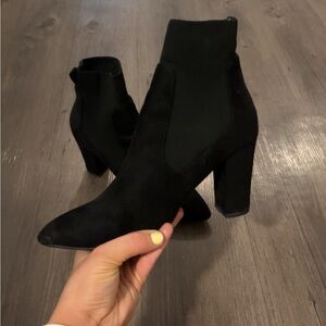 Black sock booties
